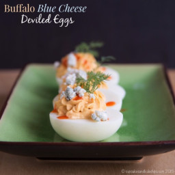 Buffalo Blue Cheese Deviled Eggs