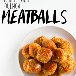 Buffalo Cauliflower Quinoa Meatballs