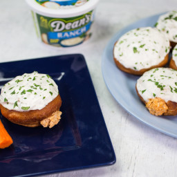 Buffalo Chicken Donuts with Ranch Dip Icing