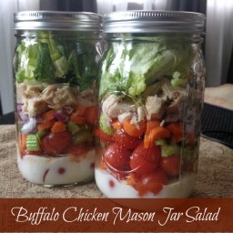 Buffalo Chicken Mason Jar Salad