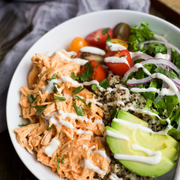Buffalo Chicken Quinoa Bowls