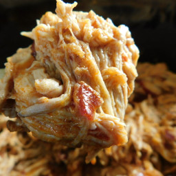 Buffalo pulled pork with bacon