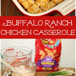 Buffalo Ranch Chicken Casserole