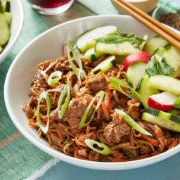 Bulgogi Beef and Soba Noodle Stir-Frywith Marinated Vegetables