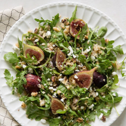Bulgur-Arugula Salad with Figs and Goat Cheese