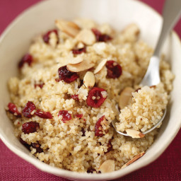 Bulgur Pilaf with Almonds and Dried Cranberries