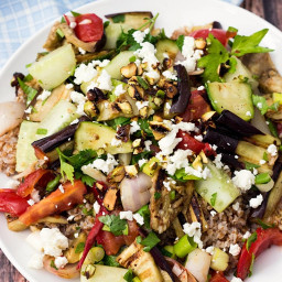 Bulgur Tabbouleh Salad With Grilled Vegetables