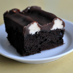 Bumpy Cake (Chocolate Cake with Vanilla Buttercream and Chocolate Fudge) Re