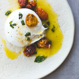 Burrata with Slow Roasted Cherry Tomatoes and Olive Oil