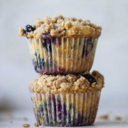 Bursting Blueberry Coffee Cake Muffins