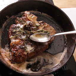 Butter-Basted Pan-Seared Thick-Cut Steaks