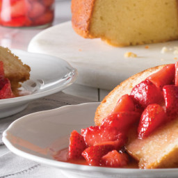 Butter Cake with Browned Butter Strawberry Syrup