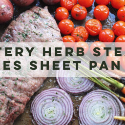 Butter Herb Steak and Veggies Sheet Pan Meal: Paleo, Whole30 & 30 Minutes!
