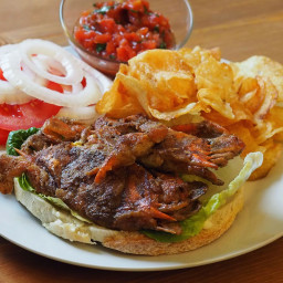 Butter-Sautéed Soft-Shell Crab Sandwiches With Tomato Salsa Recipe