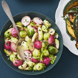 Buttered Brussels Sprouts and Radishes
