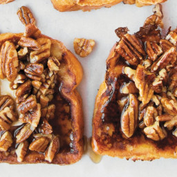 Buttered-Pecan French Toast with Bourbon Maple Syrup