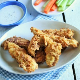 Buttermilk Fried Chicken Fingers with Blue Cheese Dressing