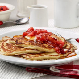 Buttermilk Pancakes with Apple Cranberry Compote