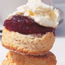 Buttermilk Scones with West Country Clotted Cream and Raspberry Butter