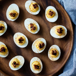 Butternut Squash and Bacon Deviled Eggs