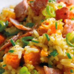 Butternut squash and bacon risotto