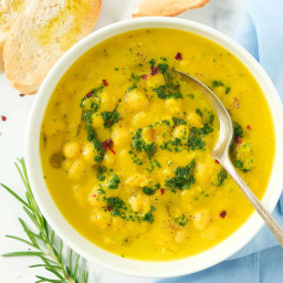 Butternut squash and chickpea soup