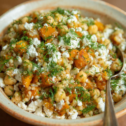 Butternut Squash and Feta Toasted Pearl Couscous