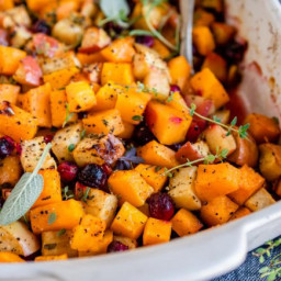 Butternut Squash Bake with Cranberries and Apples