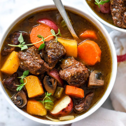 Butternut Squash Beef Stew (Instant Pot, Pressure Cooker or Slow Cooker)