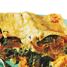 Butternut Squash, Caramelized Onion, and Spinach Lasagna