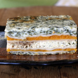 Butternut Squash, Caramelized Onion and Spinach Lasagna