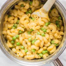 Butternut Squash Mac and Cheese (with peas)