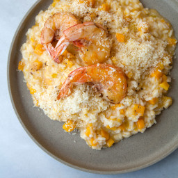 Butternut Squash Risotto with Shrimp