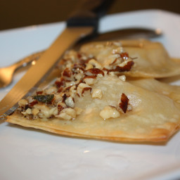 Butternut Squash, Sage, and Goat Cheese Ravioli with Hazelnut Brown-Butter