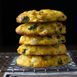 Butternut Squash Scones with Spinach and Feta
