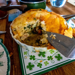 Butternut Squash with Blue cheese Filo Pie