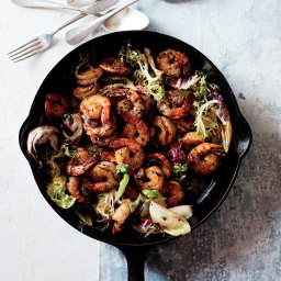 Buttery Cast-Iron Shrimp with Winter Salad Recipe