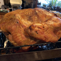 Brined and Roasted Turkey with Stuffing