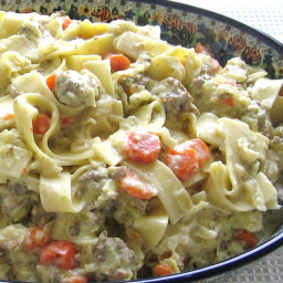 Cabbage, Noodles and Pork Make a Hearty Casserole
