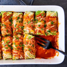 Cabbage Roll Chicken Enchiladas