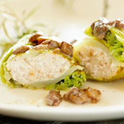 Cabbage Rolls with Meat Stuffing and Wild Mushroom Sauce