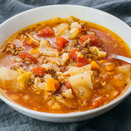 Cabbage Soup with Beef - Pressure cooker