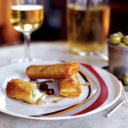 Cabrales Phyllo Rolls with Sherry Dipping Sauce