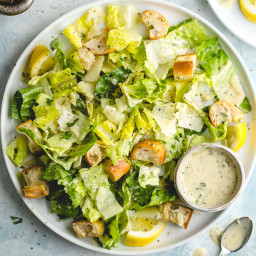 Caesar Salad with the Best Caesar Dressing
