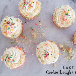 Cake Batter Cookie Dough Cupcakes