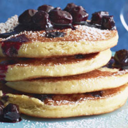 Cake-Mix Blueberry Pancakes
