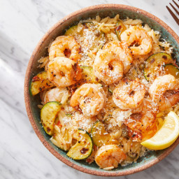 Calabrian Shrimp & Orzo with Zucchini