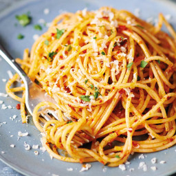 Calabrian spaghetti with ’nduja sausage
