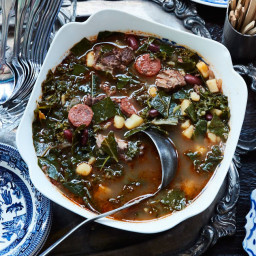 Caldo Verde with Beef Shank and Sausage 