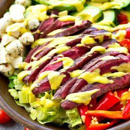 California Avocado Steak Salad with Mango Vinaigrette